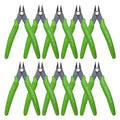 10Pack Wire Cutters Precision Electronic Flush Cutters Mini Cutting Pliers for Ultra-fine Cutting Needs (Grass Green) - color: Grass Green, size: 10Pack