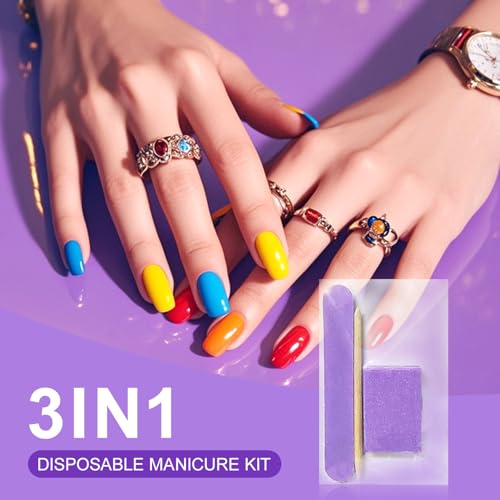 Lokyango Disposable Manicure Tool Kit (Purple, Count, 40, 80/100 Grit) - color: Purple