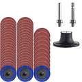 Miroku 50Pcs P36 2 inch Quick Change Discs Set, A/O Sanding Discs with 1/4" Holder, for Die Grinder Surface Prep Strip Grind Polish Finish Burr Rust Paint Removal - style: 50Pcs P36