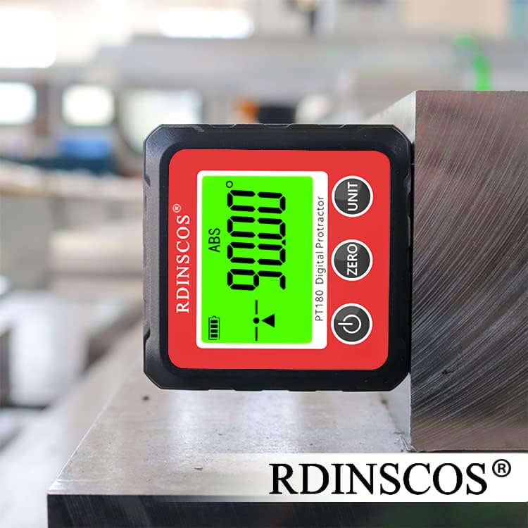 RDINSCOS Digital Angle Gauge with Strong Magnetic Base - color: Black_red