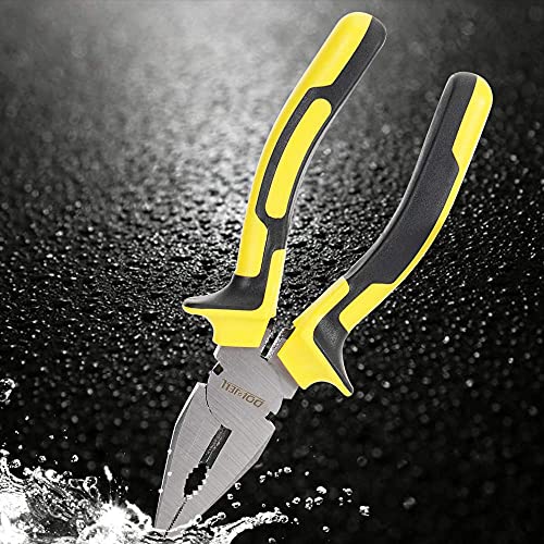 DOWELL Lineman's Pliers - 8 Inch Combination Pliers with Cutter - size: 8" Lineman's Pliers