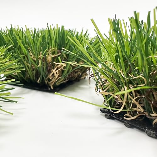 KuGuo Mini Artificial Grass Mats, 12 Pack, Early Summer Grass - color: Early Summer Grass, size: 12PCS