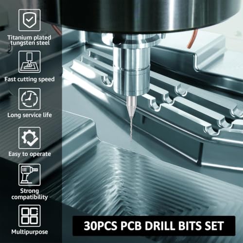 40Pcs Micro Small Drill Bit Set, PCB Mini Tungsten Carbide Carburetor Jet Drill Bits Pin Vise Hand Drill for Jewelry Making Resin Crafts, 0.1mm-2mm - size: 0.1-2mm