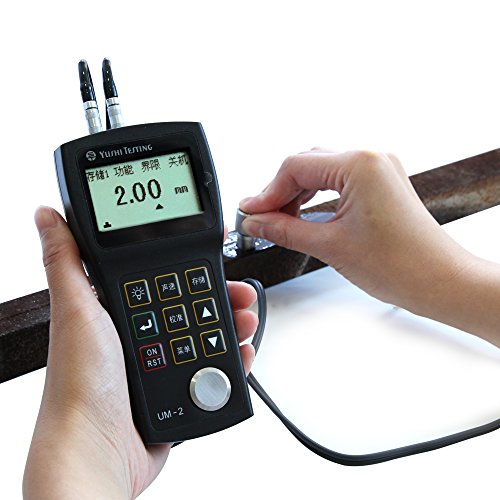 YUSHI UM2 Series UM-2 Handheld Portable Ultrasonic Thickness Gauge Tester Meter 0.03'' to 12'' / PT-08 Probe P-E (pulse-echo), Interchangeable Probe/Transducer Option Available - style: UM-2