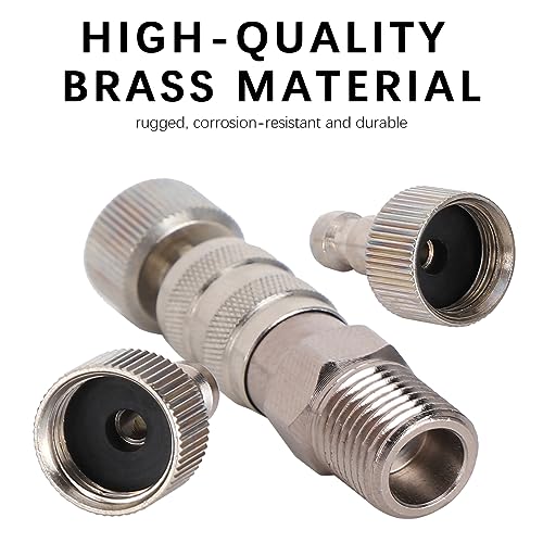 Airbrush Coupler Adapter Fittings 3-Pack, Brass Quick Connect Connector for Air Compressor and Airbrush Hose, Replacement Parts for Painting Tool Accessories