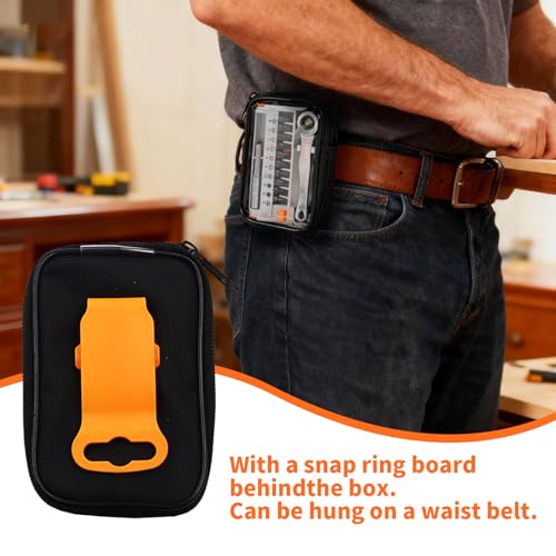 Right Angle Screwdriver Kit-Including 90 Degree Ratchet Offset Screwdriver 11pcs Cr-v Alloy Screwdriver Bit Put it in the Tool Pouch With Belt Clip,90 Degree Phillips Screwdriver for Tight Spaces