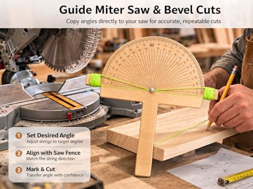 Precision Angle Finder Ruler – Woodworking Protractor Tool 0-180° - color: Precision wood degree tool