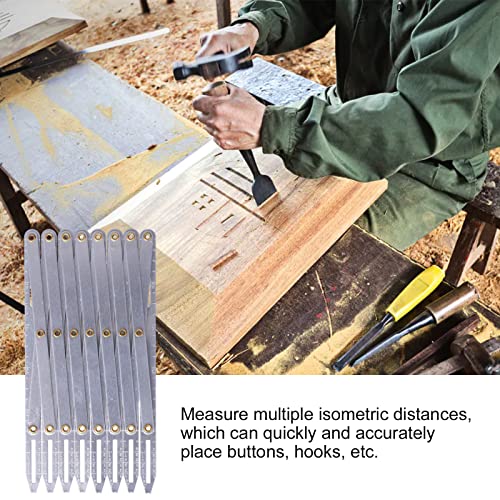 Expanding Sewing Gauge, Aluminum Buttonhole Spacer Expanding Crafting Sewing Gauge Ruler, Multifunctional Equidistant Measuring Marking Tool