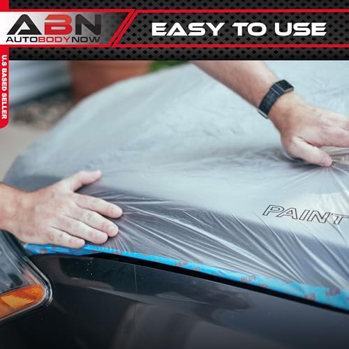 ABN Clear Plastic Sheeting 10 Micron 16 x 350ft – Transparent Protective Masking Film – Automotive Painting & More