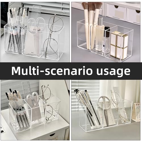 Acrylic Makeup Brush Holder, Organizer for Cosmetic Display (2 Pack)