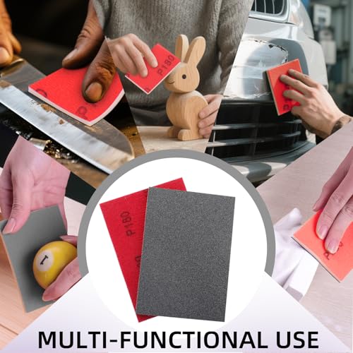 24Pcs Sanding Sponge 600 Grit Wet Dry Soft Foam Hand Sander Block - size: 24pcs 600 Grit, style: Aluminum