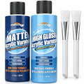 Clear Acrylic Paint Sealer, Gloss & Matte Varnish for Art Crafts, Painting - color: High Gloss/Matte