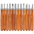 Wood Carving Tools, Adevena 12 set SK2 Carbon Steel Sculpting Knife Kit for Beginners & Professions