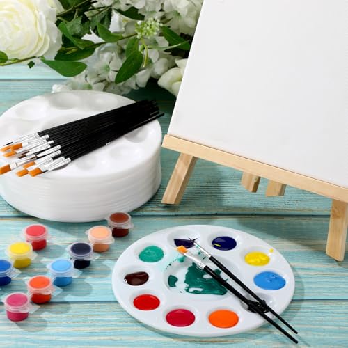 150 Pcs Painting Brushes Palettes Set Paint Party Favors, Black - color: Black