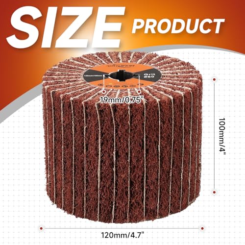 Surface Conditioning Tool 60 Grit Abrasive Drawing Polishing Drum - style: 60 grit with sandpaper