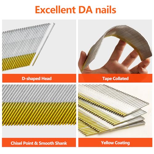 SS304 15 Gauge 34 Degree Angled Finish Nails 1-3/4 Inch 2000-Pack - size: 1-3/4" - 2000 pcs