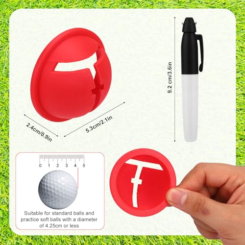 3pcs Golf Ball Marker Set, Golf Ball Line Marker Tool with Marking Pen