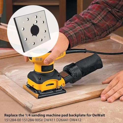 1/4 Sheet Palm Grip Sanding Pad Compatible for DeWalt DW412 Type 1, D26441 Type 1, D26441K Type 1, D26441K-AR Type 1, Replaces Models# 151284-00 151284-00SV,XSPANDER Updated Version