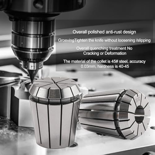 ER32 Collet Set 26PCS ER32 Spring Collet Set CNC Engraving Milling Lathe Chuck Tool 1/32-13/16 Inch for CNC Engraving Machine & Milling Lathe Tool Workholding Engraving Collets - size: ER32
