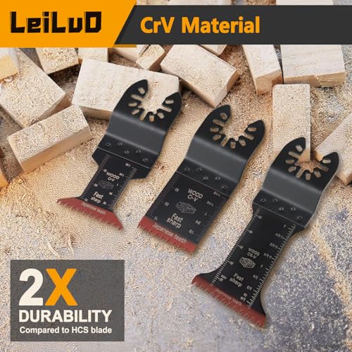 LEILUO 15Pcs Oscillating Tool Blades Wood, Multitool Blades Japanese Teeth