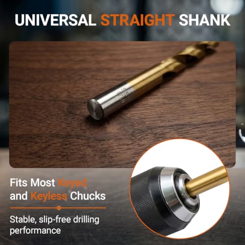 25-Piece HSS Titanium Brad Point Wood Drill Bit Set, Metric 1-13mm - style: 25PC Brad Point