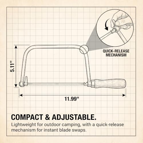 Veemoon Coping Saw, U-Shaped Coping Frame with 5 Size Replacement Blades Small Woodworking Fret Saw Carving Saw Japanese Hand Saw for DIY Crafts, Detailed Wood Plastic and Metal Cutting