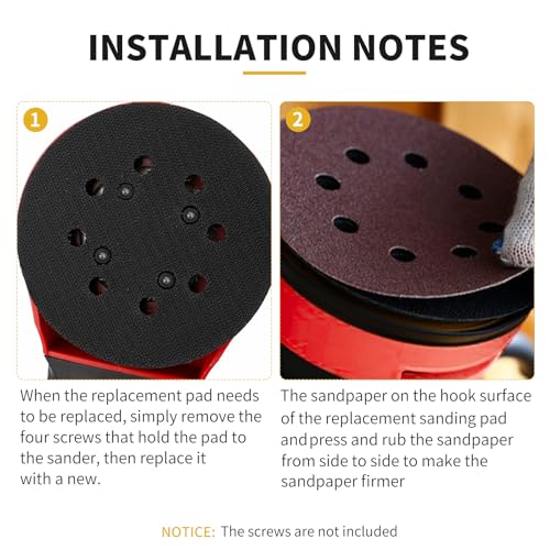 Orbital Sander Pad Replacement for Milwaukee, 4 Pack - style: Plastic Pad 4 PACK