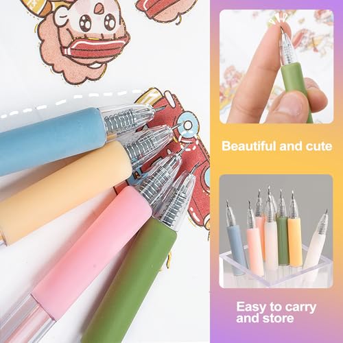 6 Pack Retractable Craft Knife Pen Set in 6 Colors, Precision Paper Cutter for DIY Projects, Art, Scrapbooking, Detail Hobby Blade for Stickers
