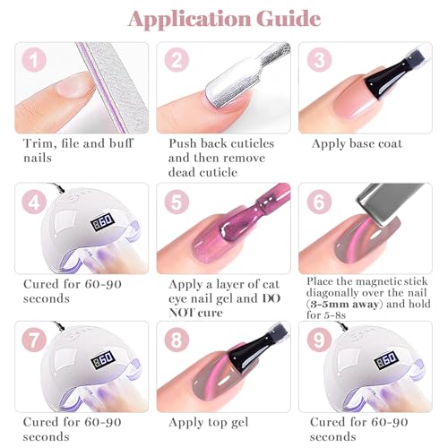 RARJSM Glassy Diamond Brown Purple Glitter Cat Eye Gel Nail Polish 15ml - color: Brown Purple