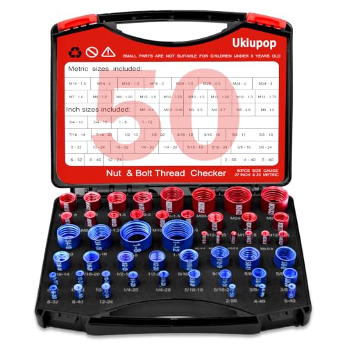 50PCS Thread Checker Kit – SAE & Metric Bolt Thread Checker