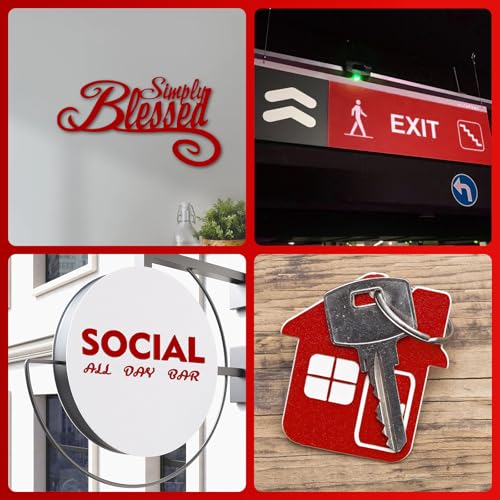 Laser Engraving Blank Red ABS Double Color Plastic Sheet (Red) - color: Red