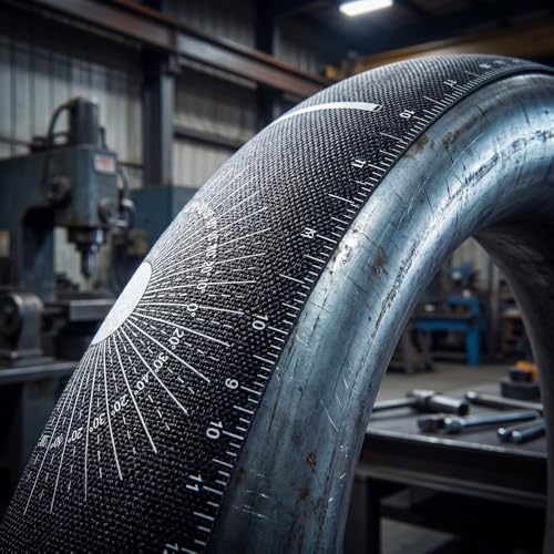2 Pcs Pipe Wrap Around with Scale, 1"-16" Heat Resistant Layout Tape & Tangent Chart, Marking Tool for Welders & Pipefitters