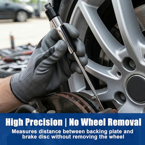 2 Pcs Car Brake Pad Thickness Measure Tool, 1.5mm-11mm Scale Brake Pad Gauge, Auto Brake Pad Detection Pen for Internal External Use
