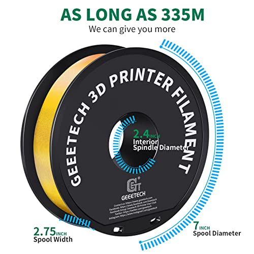 Geeetech Yellow PLA 3D Printer Filament 1.75mm, 1KG - color: 1kg Pla Yellow