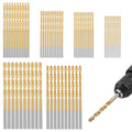 60pcs Fully Ground Micro Bits, Titanium Twist Drill Bit Set