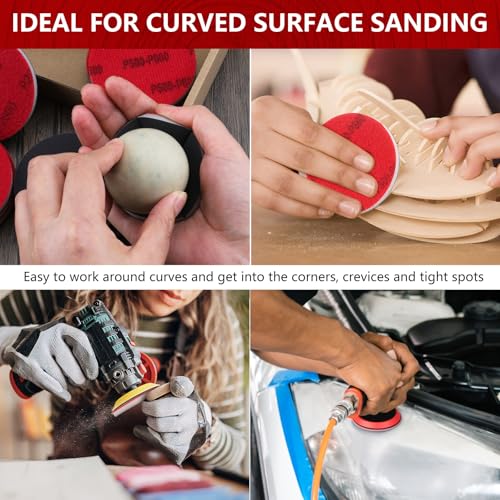 Shinboc 20 PCS 3 Inch Sanding Sponge 1200 Grit, Hook and Loop Sanding Disc - style: 1200 Grit