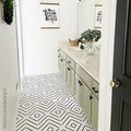 Linear Tile Stencil - Geometric Wall Stencils for Painting - Reusable Floor & Wall Stencils - DIY Backsplash & Floor Makeover (X-Large 16"x16") - size: X-Large 16"x16"