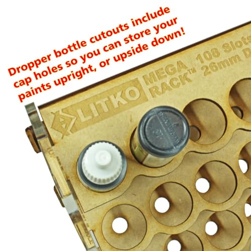 LITKO Paint Rack Storage Organizer | 108 Holes | 18mL Dropper Bottles - size: 108 Holes