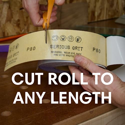 Serious Grit - P60 Grit Ceramic Adhesive Sandpaper Roll - 2.75" x 10 Yard - size: 60 Grit