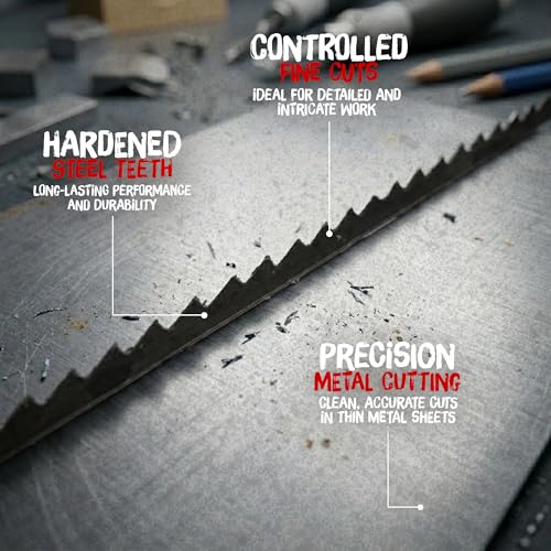 PRODIAMANT Fretsaw Blades 130mm Size 0 Very Fine, Wood, 12-Pack - size: Size 00 (Very Fine)