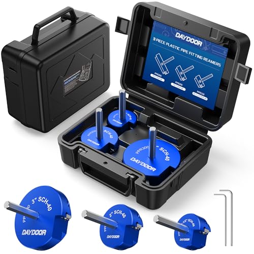DAYDOOR 3-Piece PVC Pipe Reamer Kit, 1-1/2", 2'', 3" - size: 1-1/2+2+3 Inch