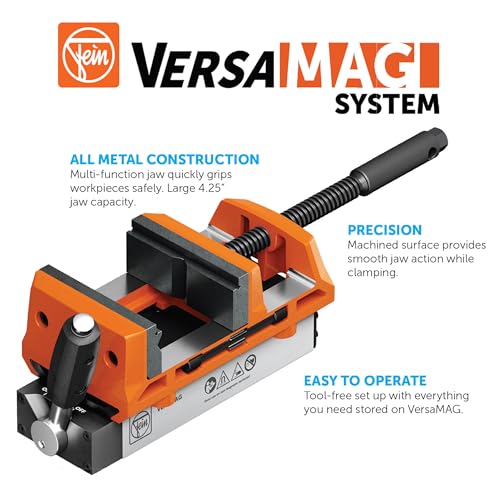 FEIN VersaMAG Magnetic Vise Set, Portable Clamping for Metalworking - size: 1-9/16"