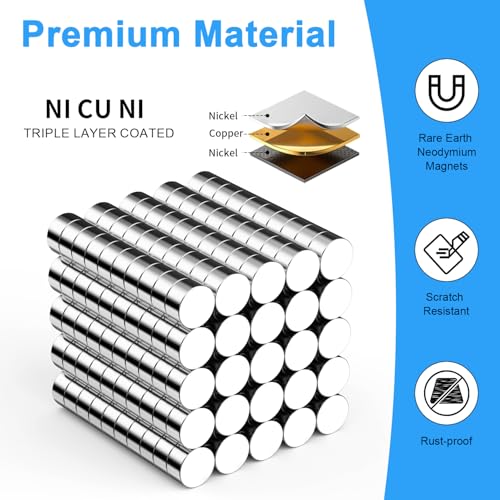 Small Round Disc Magnets, 4x2mm Small Round Magnetic 250 Pack - size: 4x2mm