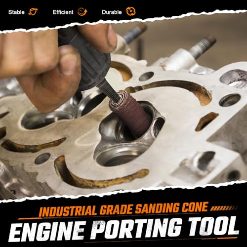 62Pcs Sanding Cones 1/4" Port and Polish Kit Cylinder Head Porting