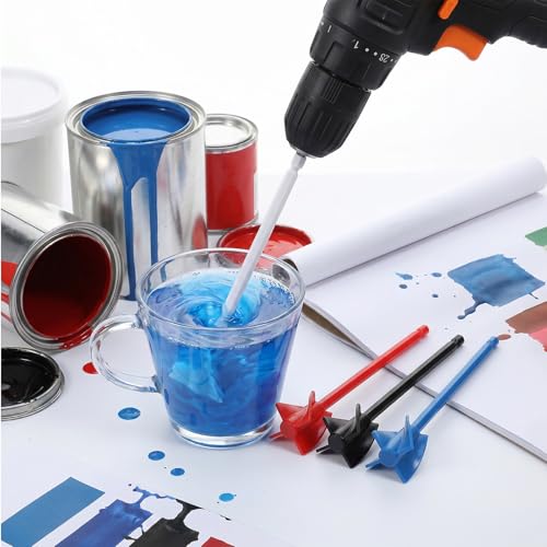 8PCS Silicone Paint Mixer for Drill 4-Blade 1/4" Hex Shank Paddle