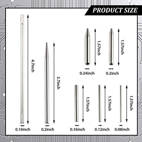 Hotop 7 Pcs Metal Model Bending Tool Kit Tab Edge Cone Shape for 3D Puzzles