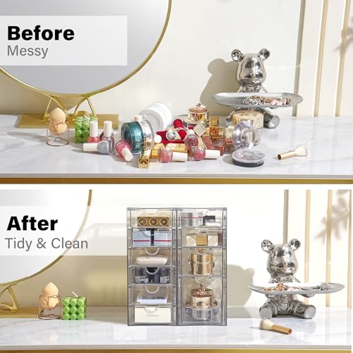 Prsildan Hair Accessories Organizer Acrylic Drawer with 10 Drawers - size: 10 Drawers