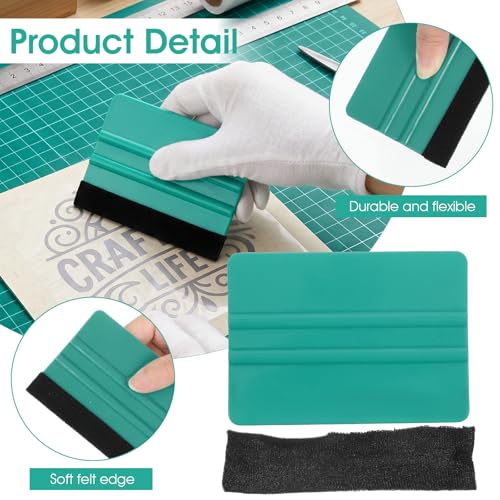 Felt Squeegee, 2 Pack Decal Squeegee Tool, Reusable Decal Vinyl Squeegees Tool Universal Car Accessories for Car Wrap Decals Window Tint Film Wallpaper Application
