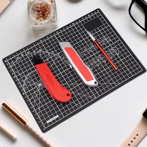 DIYSELF 12in×18in Cutting Mat, A3 Fabric Craft Mat, Paper Craft Tools - color: Black, size: 18"L x 12"W