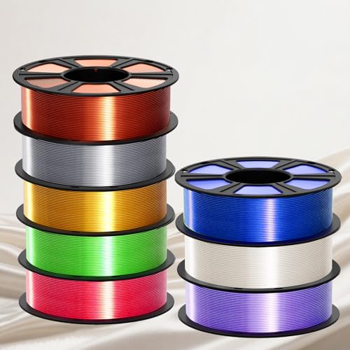 Geeetech 3D Printer Silk PLA Filament 1.75mm Light Gold, 1KG - color: 1kg Silk Bright Gold